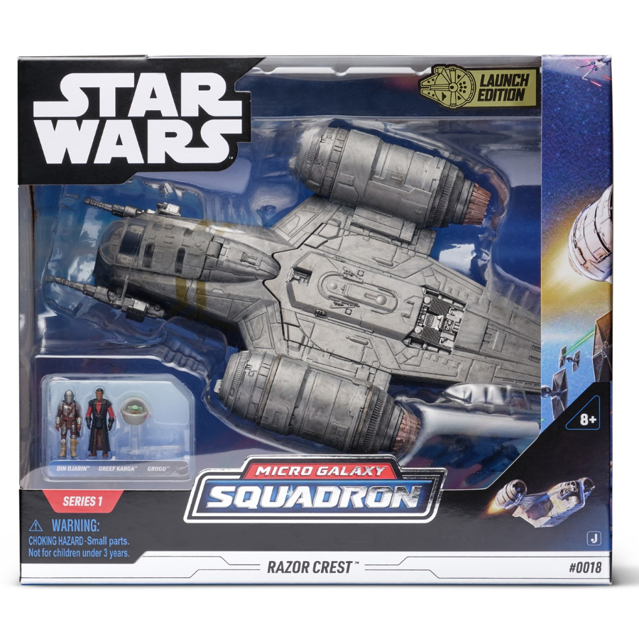 Star Wars Micro Galaxy Squadron Deluxe Razor Crest Vehicle & Figures