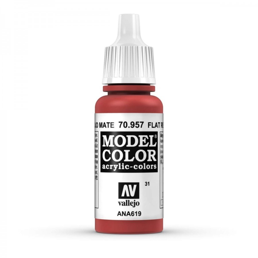 Vallejo Acrylic Paint Model Colour Flat Red 17ml