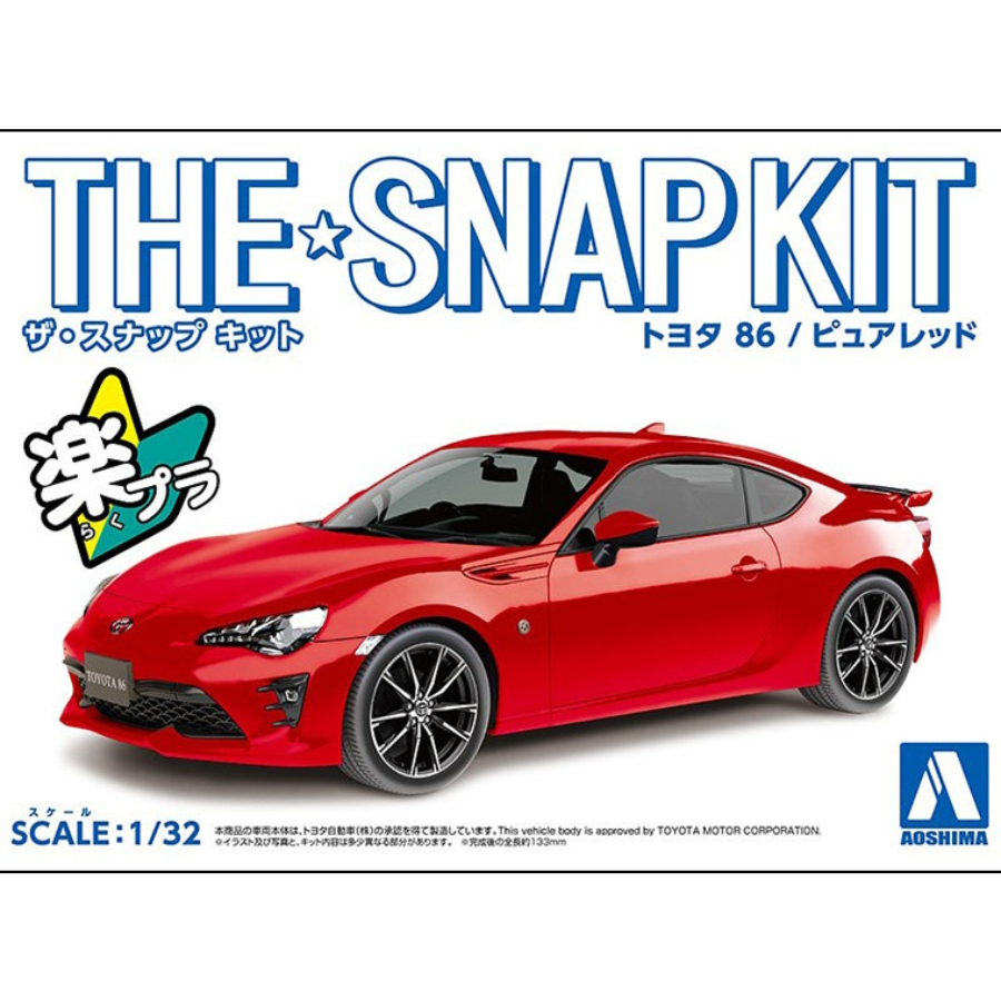 Aoshima Model Kit 1:32 Toyota 86 Pure Red Snap Kit