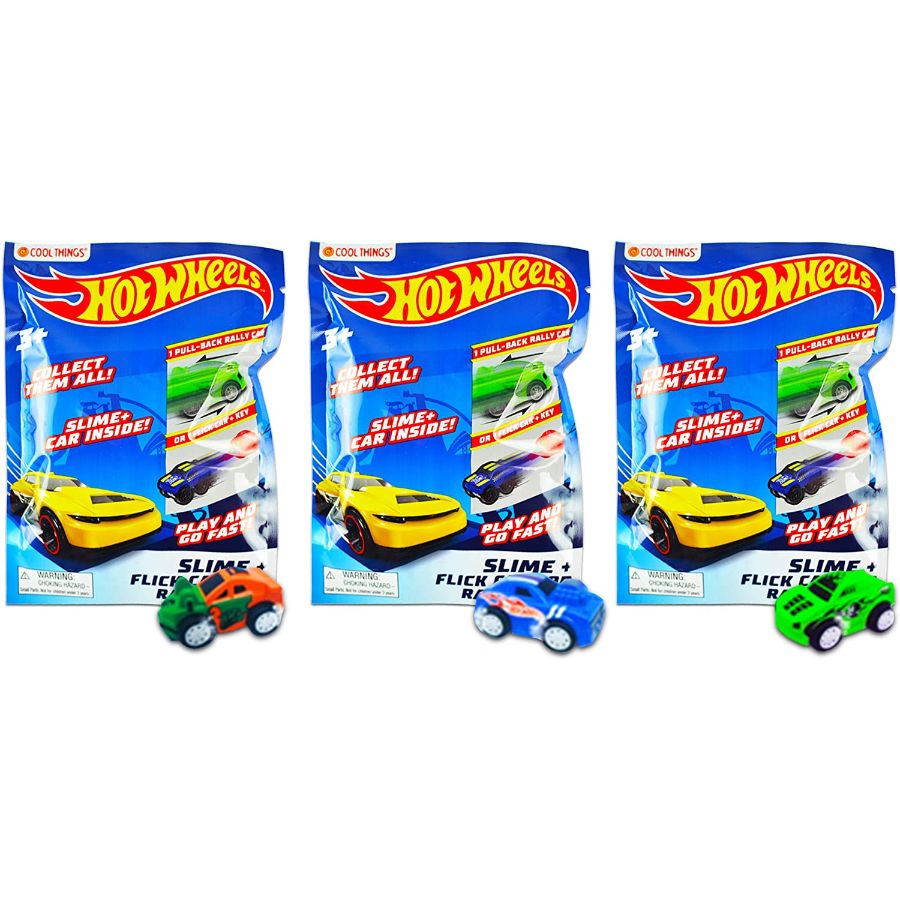 Hot Wheels Mystery Pull Back Car & Slime Assorted
