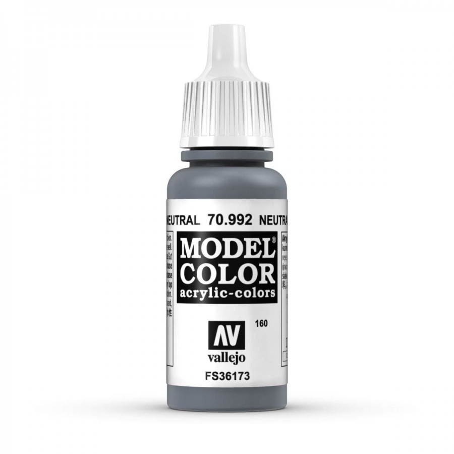 Vallejo Acrylic Paint Model Colour Neutral Grey 17ml