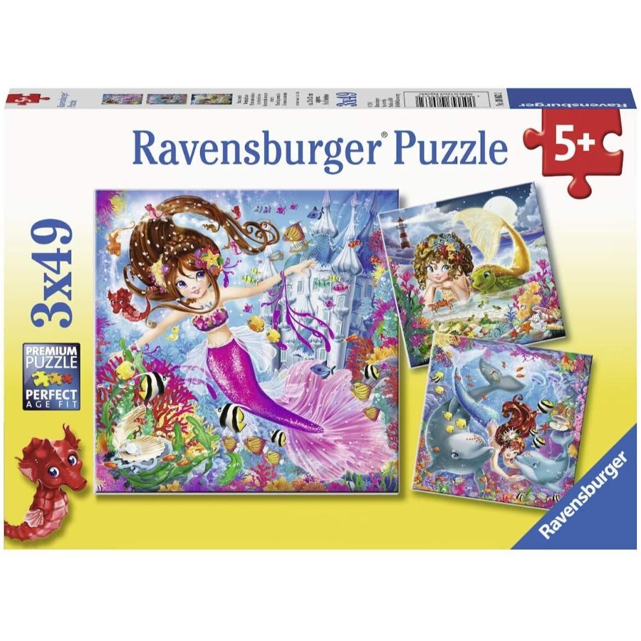 Ravensburger Puzzle 3x49 Piece Charming Mermaids