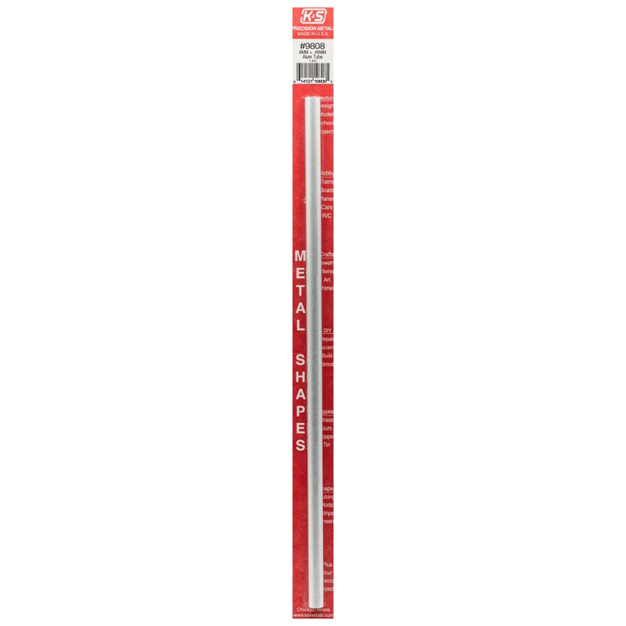 K&S Aluminium Round Tube 9.0x300mm 0.45 Wall M0017