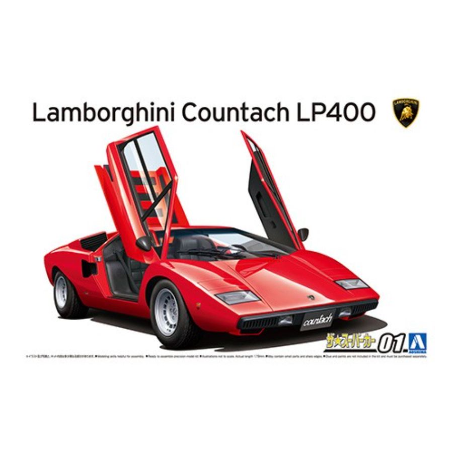Aoshima Model Kit 1:24 Lamborghini Countach LP400 74