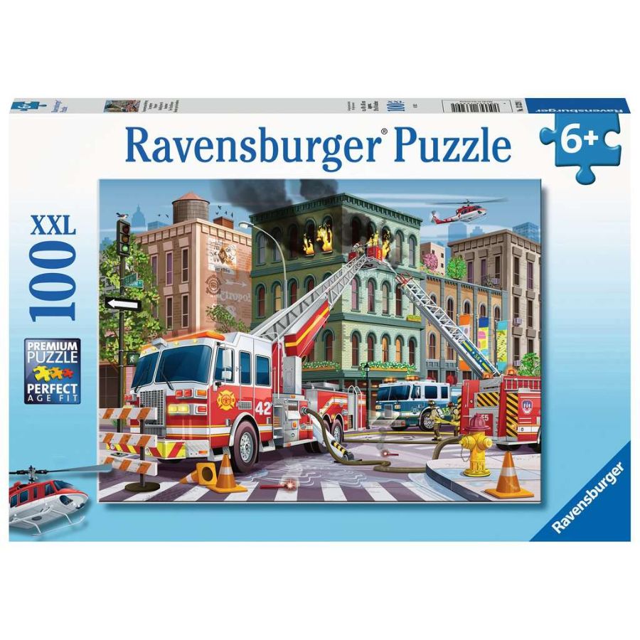 Ravensburger Puzzle 100 Piece Fire Truck Rescue