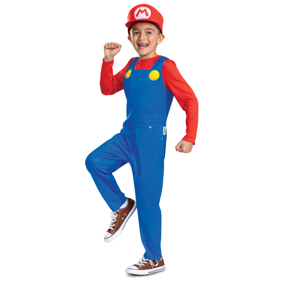 Super Mario Bros Mario Kids Dress Up Costume 4-6