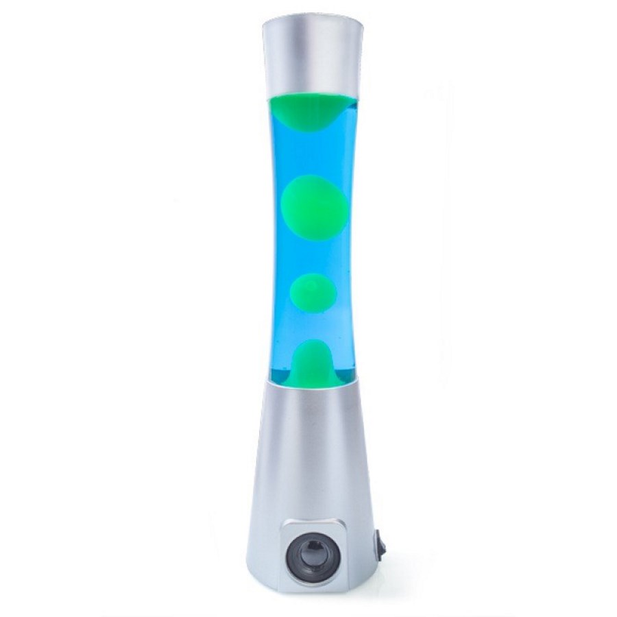 Lava Lamp Speaker Silver Blue & Yellow