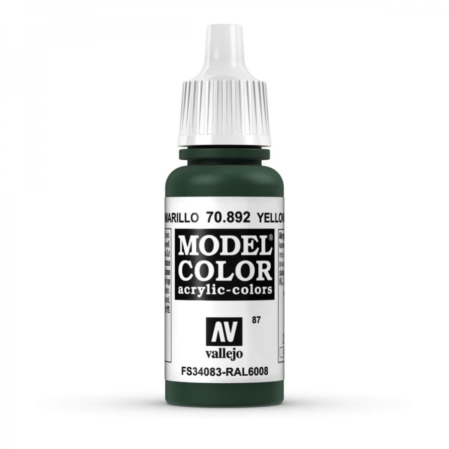 Vallejo Acrylic Paint Model Colour Yellow Olive 17ml