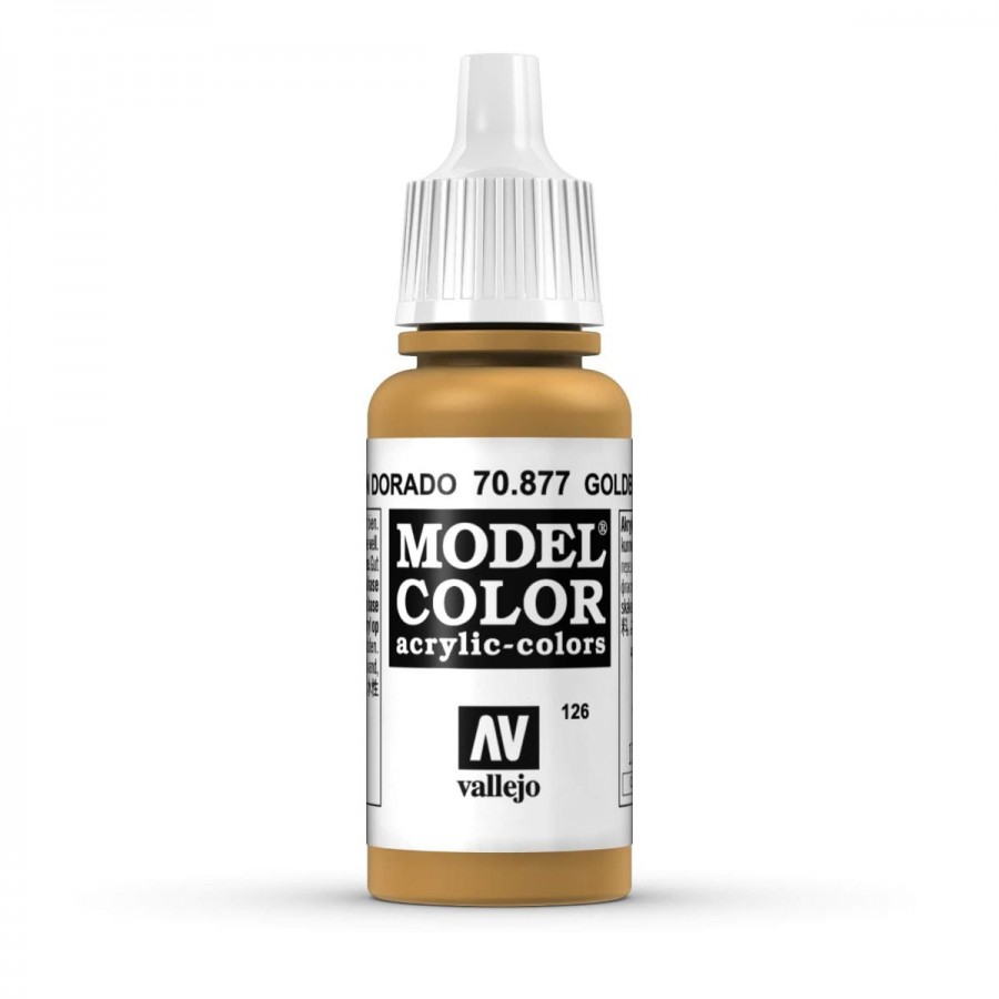 Vallejo Acrylic Paint Model Colour Goldbrown 17ml