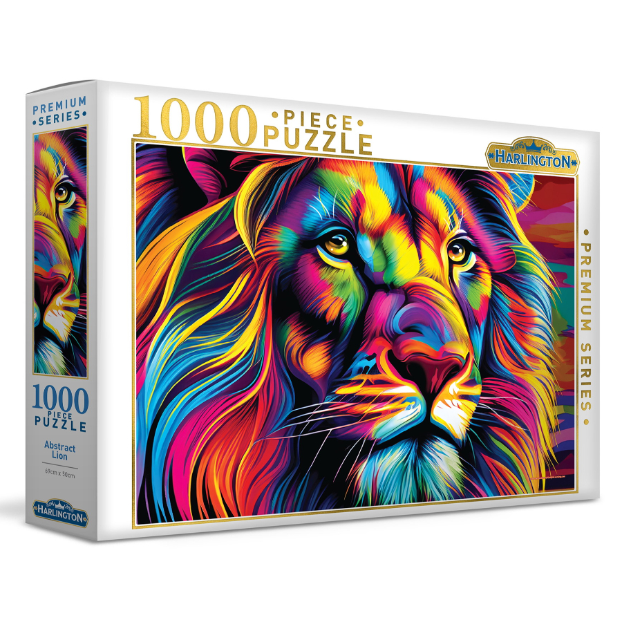 Harlington 1000 Piece Puzzle Abstract Lion