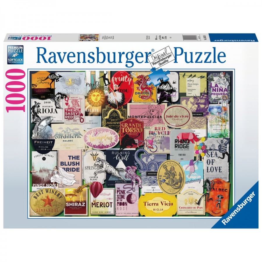 Ravensburger Puzzle 1000 Piece Wine Labels