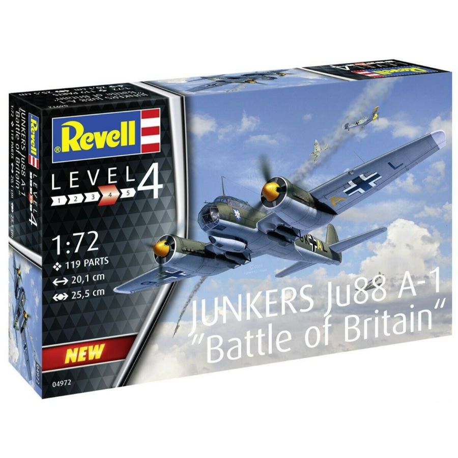 Revell Model Kit 1:72 Junkers JU88 A-1 Battle Of Britain