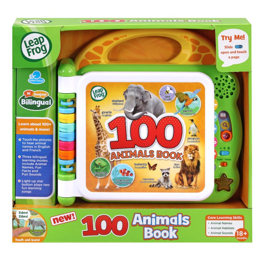 Leapfrog Learning Friends 100 Animals Book English French