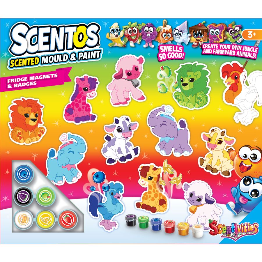 Scentos Scented Mould & Paint Farm Yard & Jungle Animals