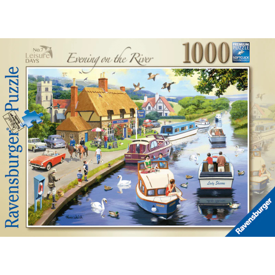 Ravensburger Puzzle 1000 Piece Leisure Days No 7 Evening On River SF