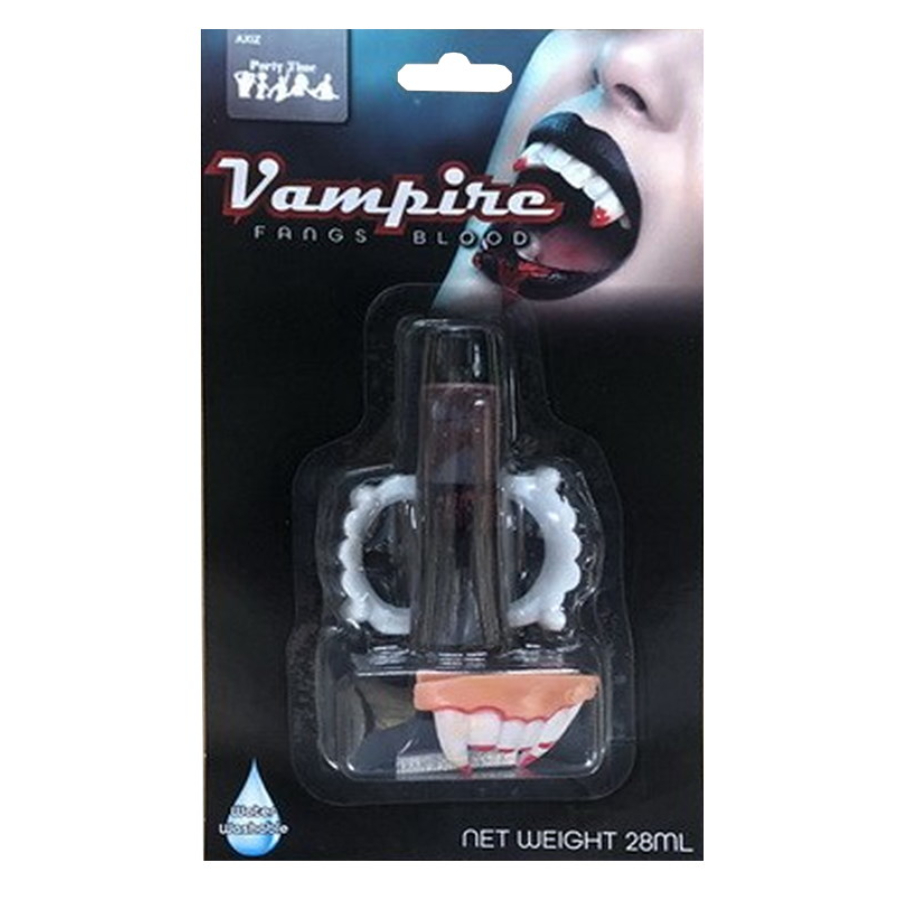 Halloween Vampire Teeth & Blood