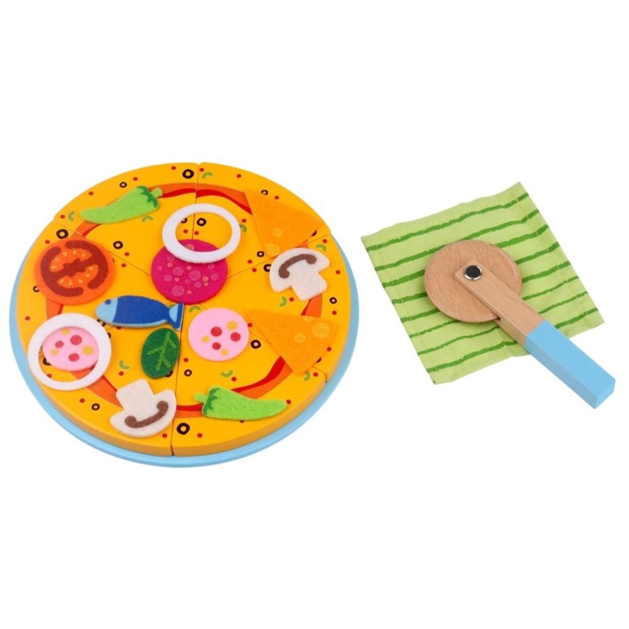 Tooky Toy Wooden Pizza & Accessories Playset
