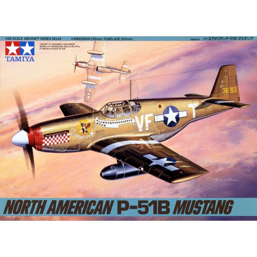 Tamiya Model Kit 1:48 N American P-51B Mustang