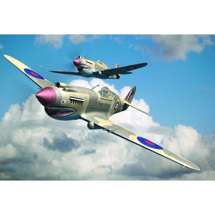 Trumpeter Model Kit 1:48 Curtiss P-40B Warhawk Aus Decals