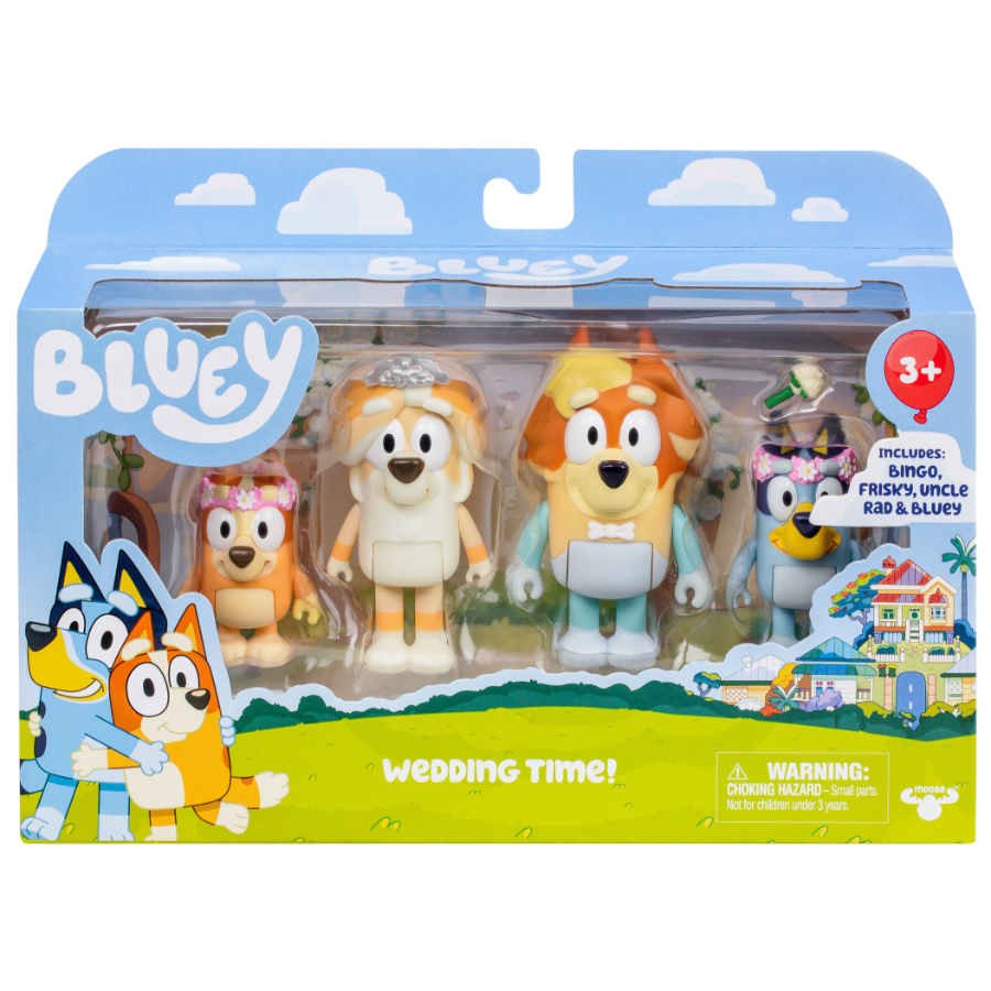 Bluey Series 10 Figurine 4 Pack With Accessories Assorted