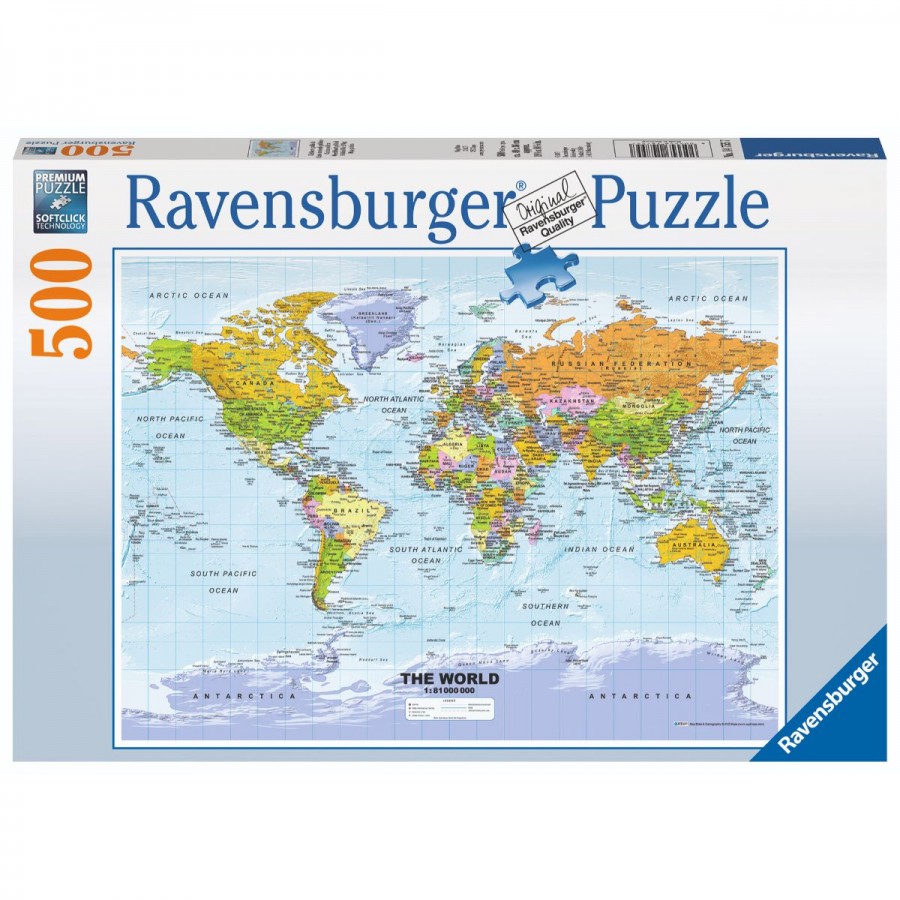Ravensburger Puzzle 500 Piece Political World Map
