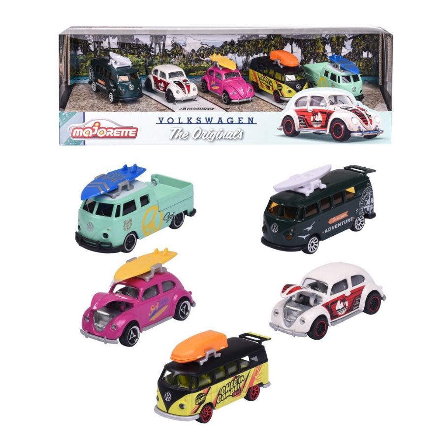 Majorette Diecast Cars Volkswagen 5 Piece Gift Pack