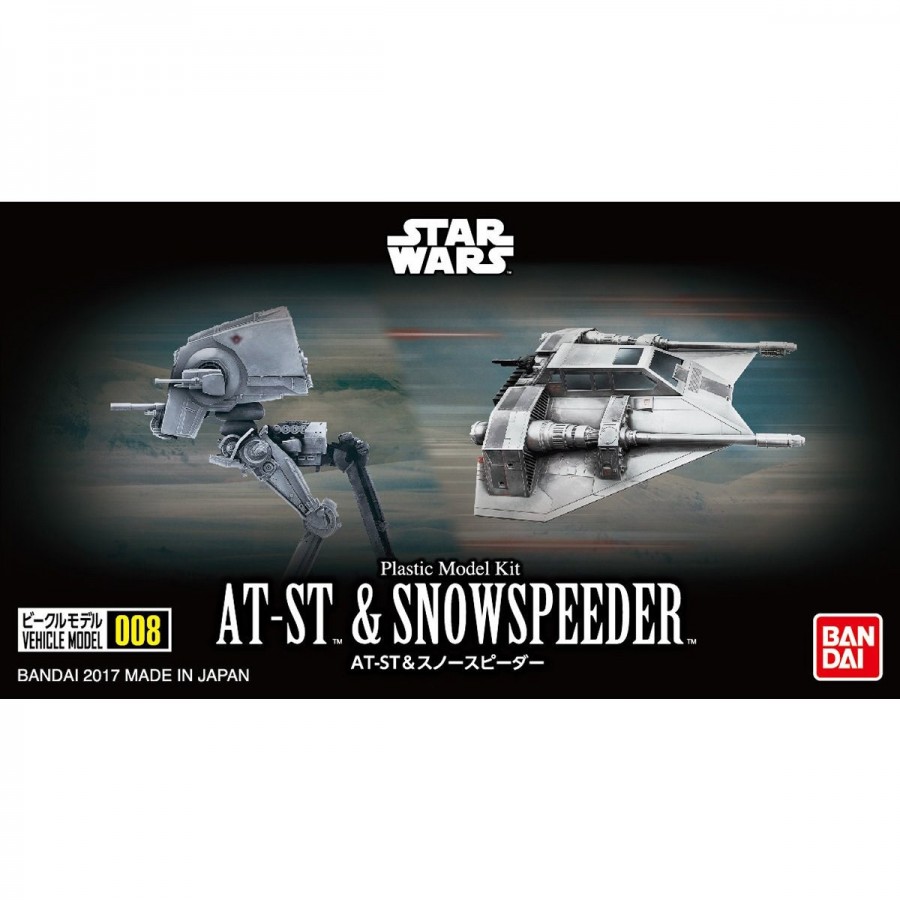 Star Wars Model Kit Vehicle Model 008 AT-ST & Snowspeeder