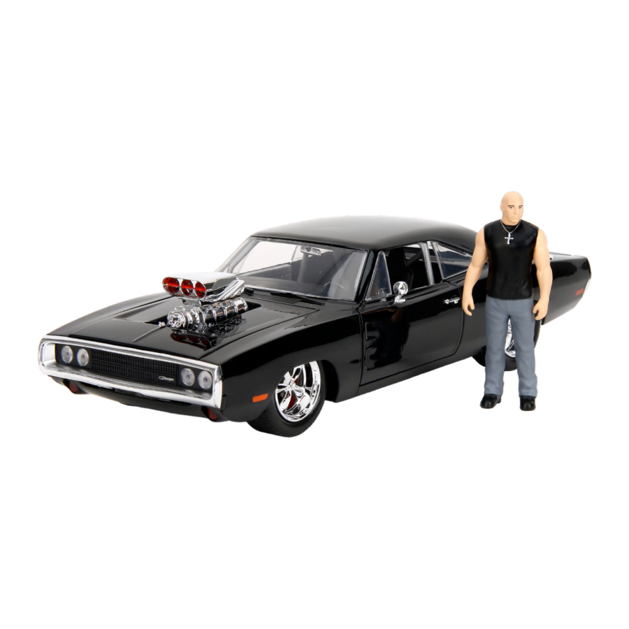 Jada Diecast 1:24 Fast & Furious 1970 Dodge Charger With Dom Toretto Figure