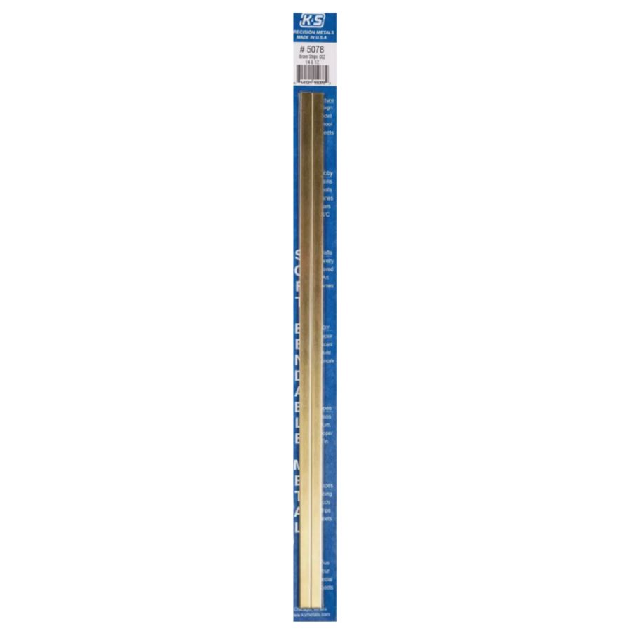 K&S Brass Strip 0.032 & 1.4 & 1.2x12 Inch Bendable