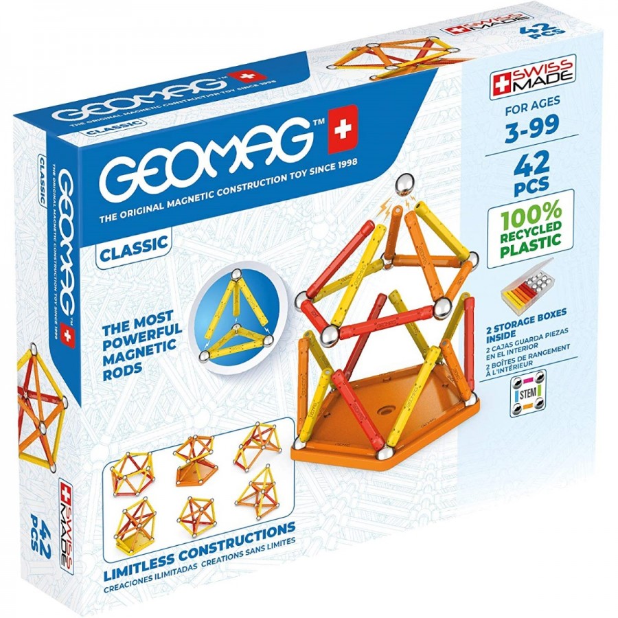 Geomag Magnetic Construction With Recycled Plastic 42 Piece Set