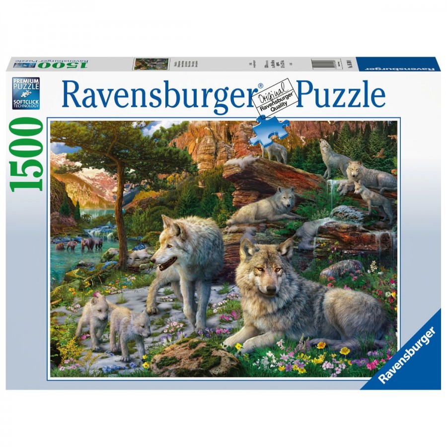 Ravensburger Puzzle 1500 Piece Wolves In Spring
