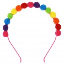 Rainbow Pom Pom Headband Assorted