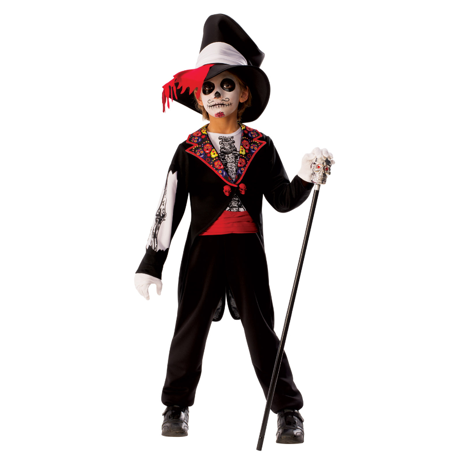 Day Of The Dead Kids Dress Up Costume Size 6-8