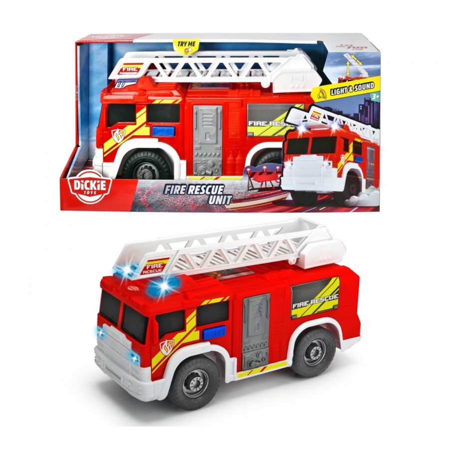 Dickie Toys Fire Engine Rescue Unit With Lights & Sounds Including Extendable Ladder