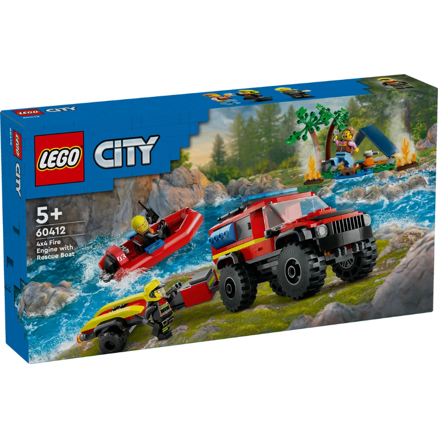 LEGO City 4x4 Fire Truck With Rescue Boat