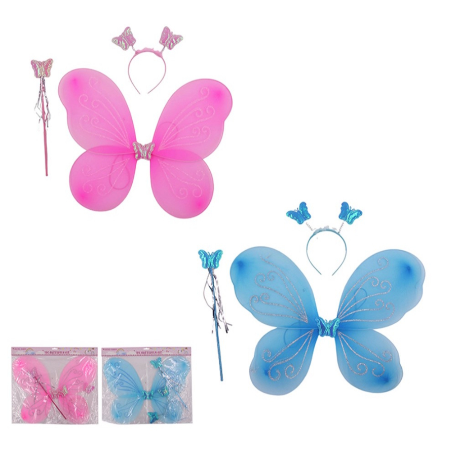 Kids Dress Up Wings Wand Tiara Set