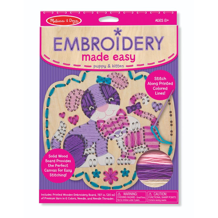 Melissa & Doug Embroidery Made Easy Puppy & Kitten