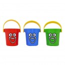 Fun Buckets Set Of Three Funny Coloured Buckets