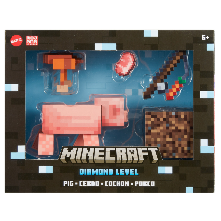 Minecraft Diamond Level Pig Action Figure