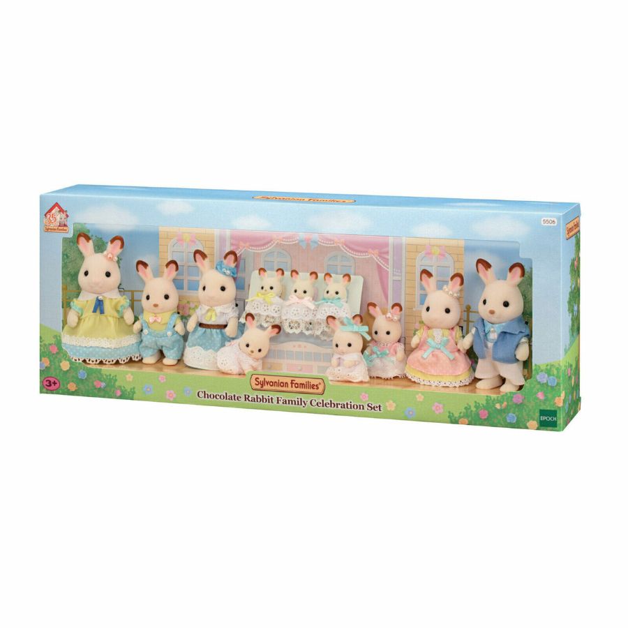 Sylvanian Families Chocolate Rabbit Family Celebration Set