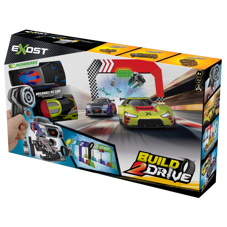 Silverlit Radio Control Exost Build 2 Drive Duo Pack Race Set