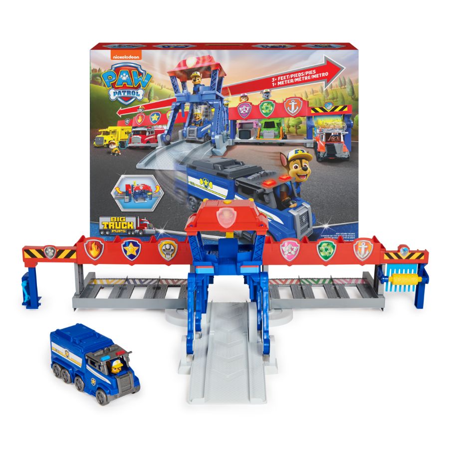 Paw Patrol Big Truck Pups Truck Stop HQ With Chase Vehicle & Figure