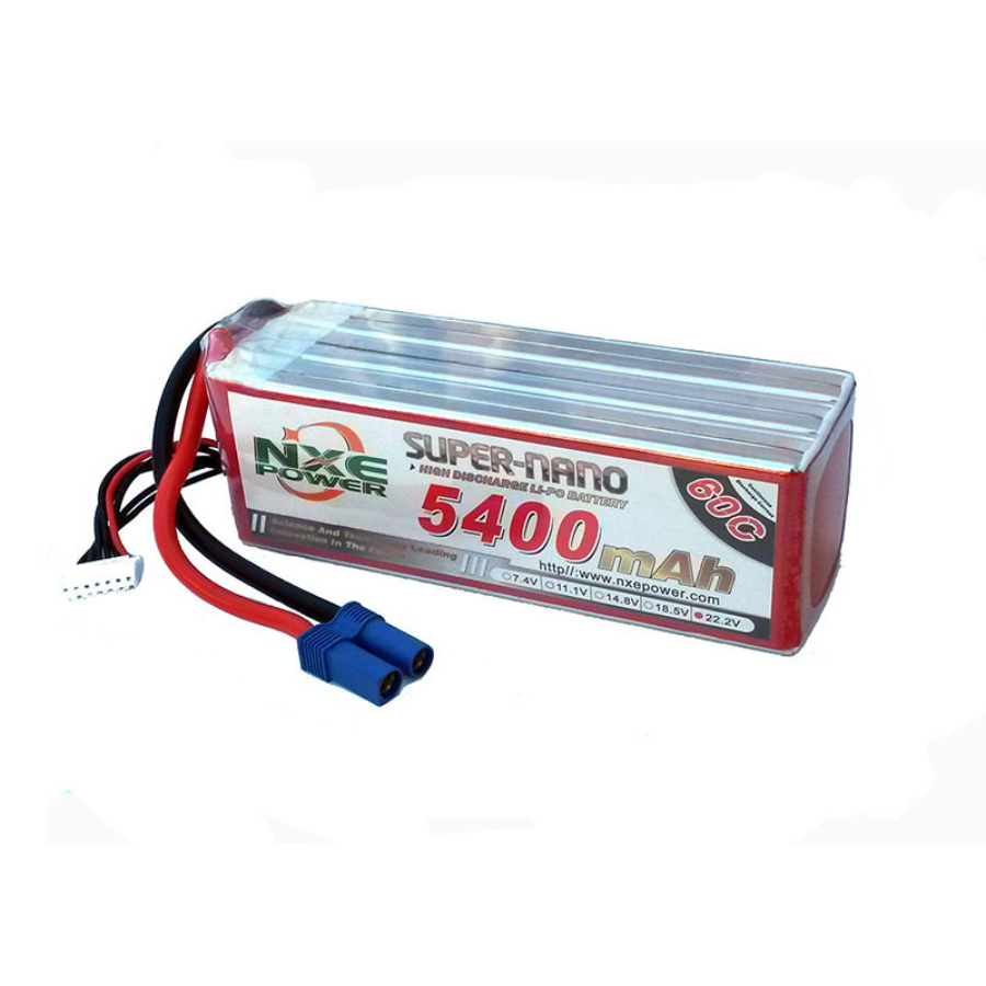 NXE RC 5400mah 60c 22.2V Soft Case Lipo Battery EC5 Plug