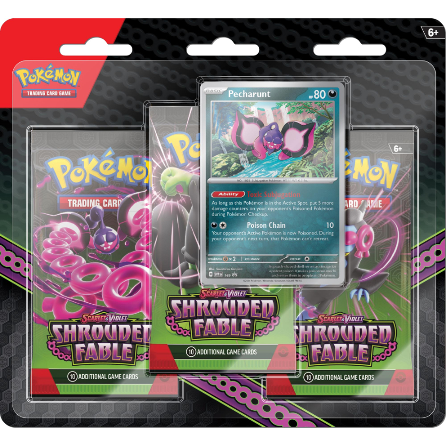 Pokemon TCG Scarlet & Violet Shrouded Fable 3 Pack Blister