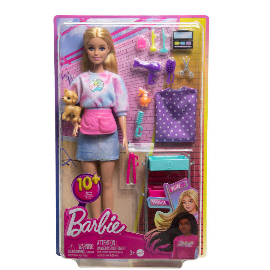 Barbie Malibu Stylist Doll With Pet & Accessories