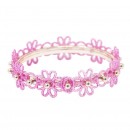 Glitter Flower Bangle Assorted