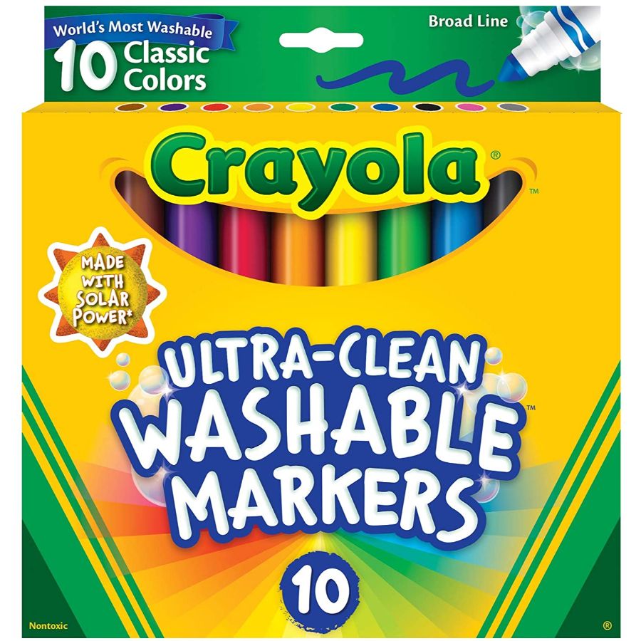 Crayola Ultra Clean Broadline Marker 10 Pack Classic