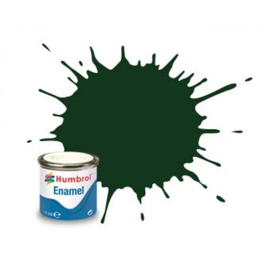 Humbrol Enamel Paint Dark Green Satin