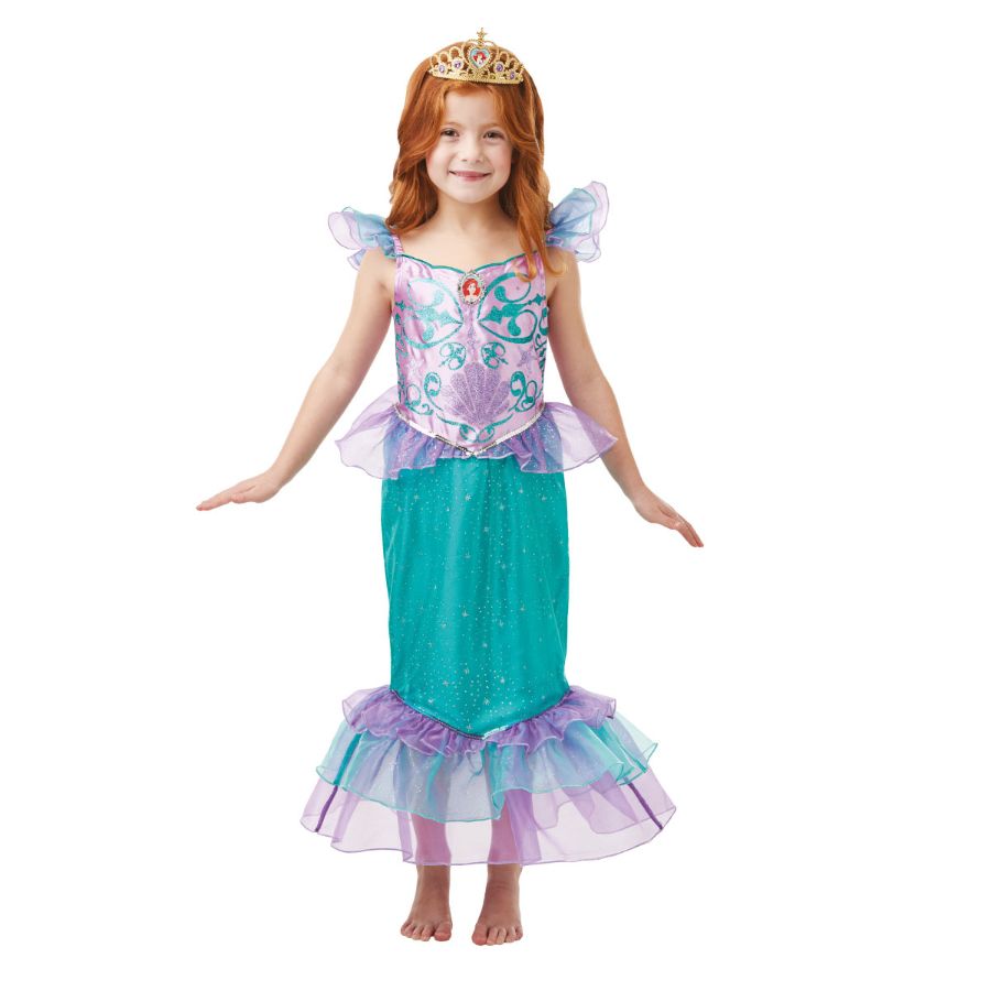 Ariel Glitter & Sparkle Kids Dress Up Costume Size 6-8