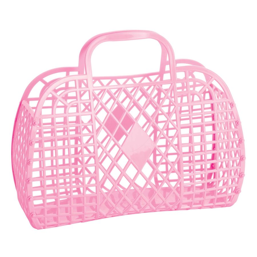 Sun Jellies Retro Jelly Bag Basket Regular Bubblegum Pink